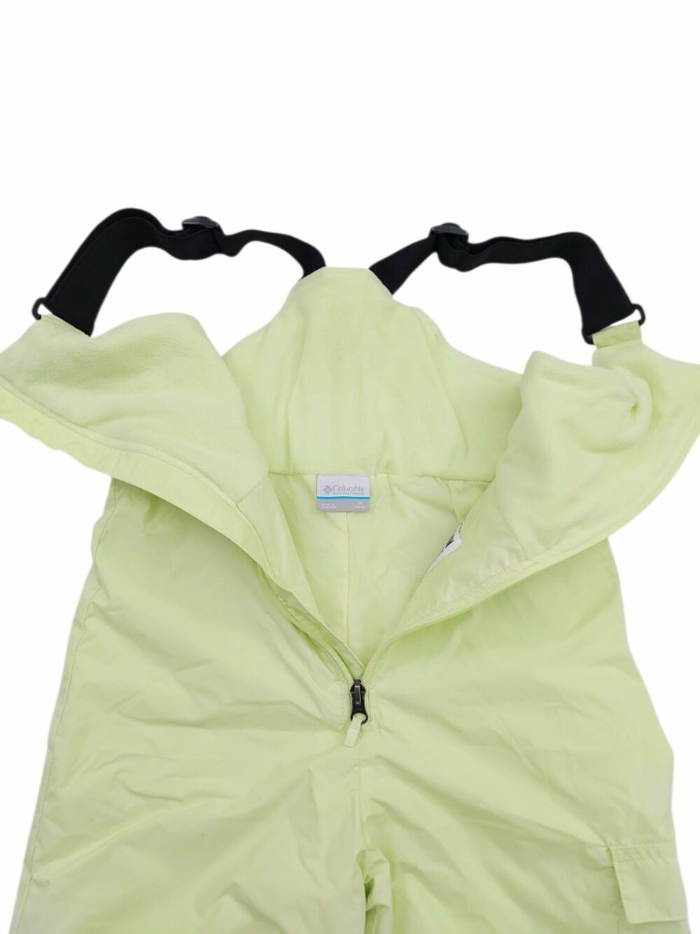 Columbia Kids Medium 10-12 Lime Green Snow Bib Pants Insulated Ski Snowboarding - Picture 3 of 11